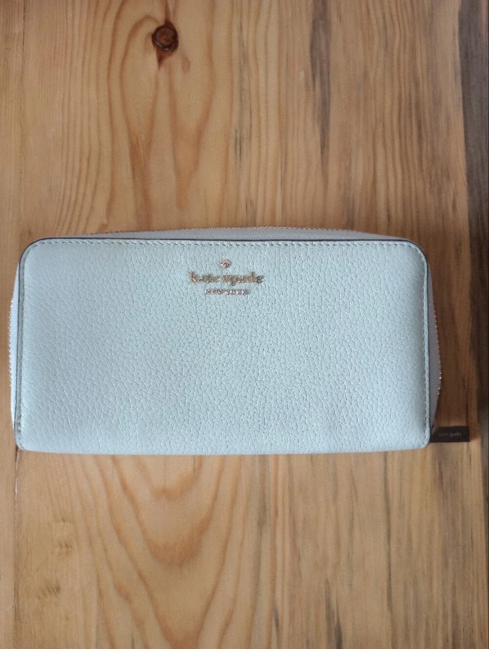 kate spade light blue Pebbled Leather Wallet NWOT